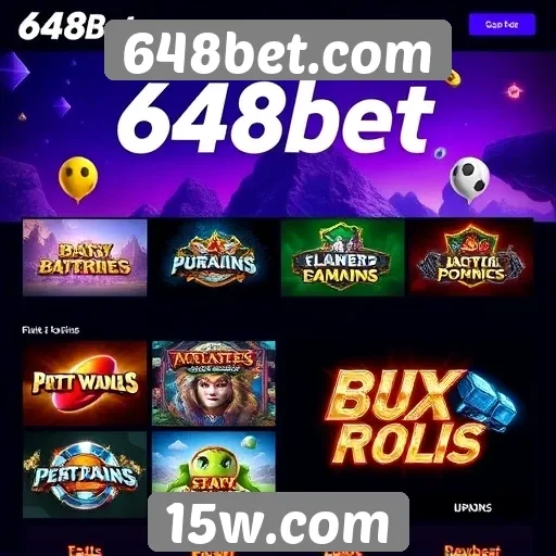 Variedade de jogos disponíveis na plataforma 648bet